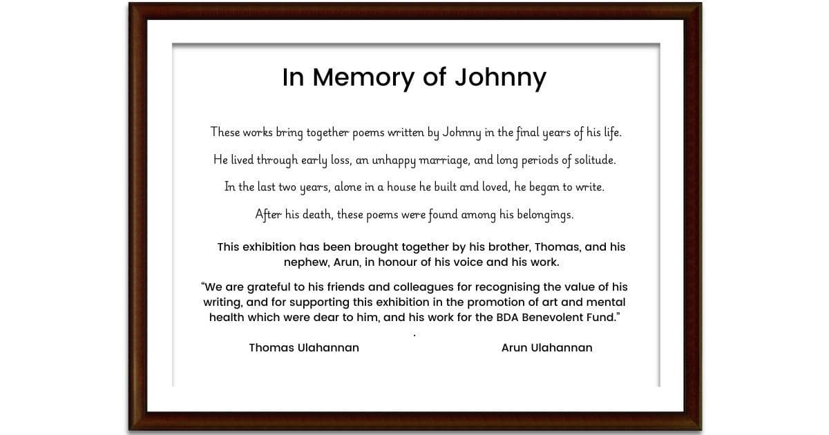 In Memory of Johnny